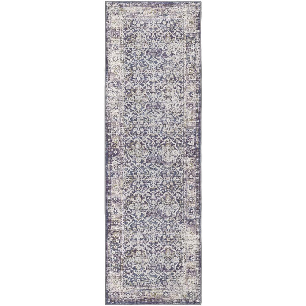 Jericho JC3 Violet 2'6" x 10' Runner Rug. Picture 1