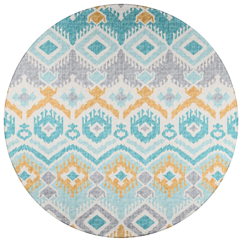 Indoor/Outdoor Sedona SN2 Spa Washable 4' x 4' Round Rug. Picture 1