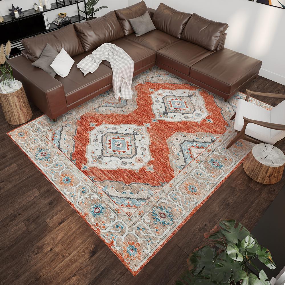 Indoor/Outdoor Marbella MB1 Spice Washable 5' x 7'6" Rug. Picture 2