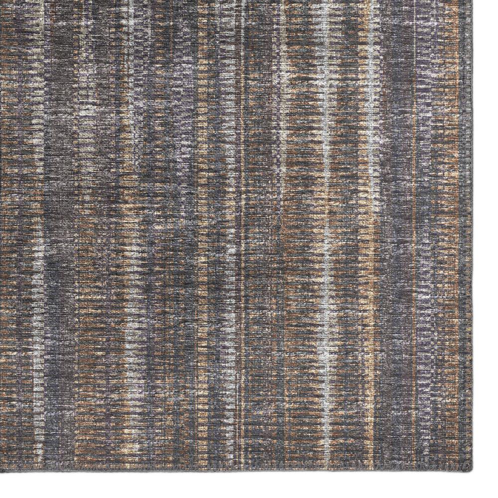 Waverly Brown Contemporary Striped 2'3" x 7'6" Runner Rug Brown AWA31. Picture 2
