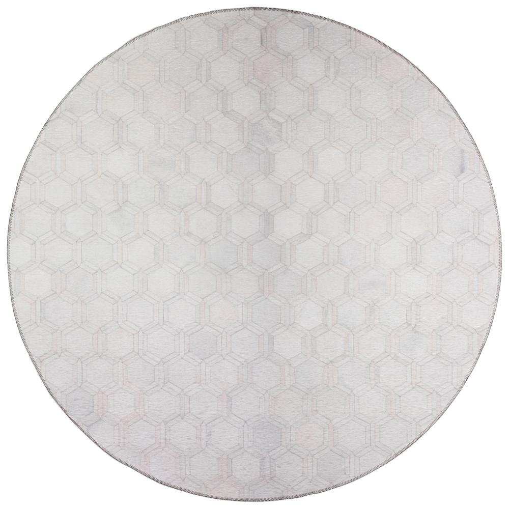 Indoor/Outdoor Stetson SS1 Linen Washable 4' x 4' Round Rug. Picture 1
