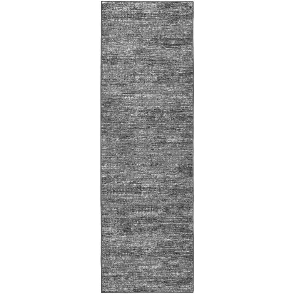 Ciara CR1 Charcoal 2'6" x 10' Runner Rug. Picture 1