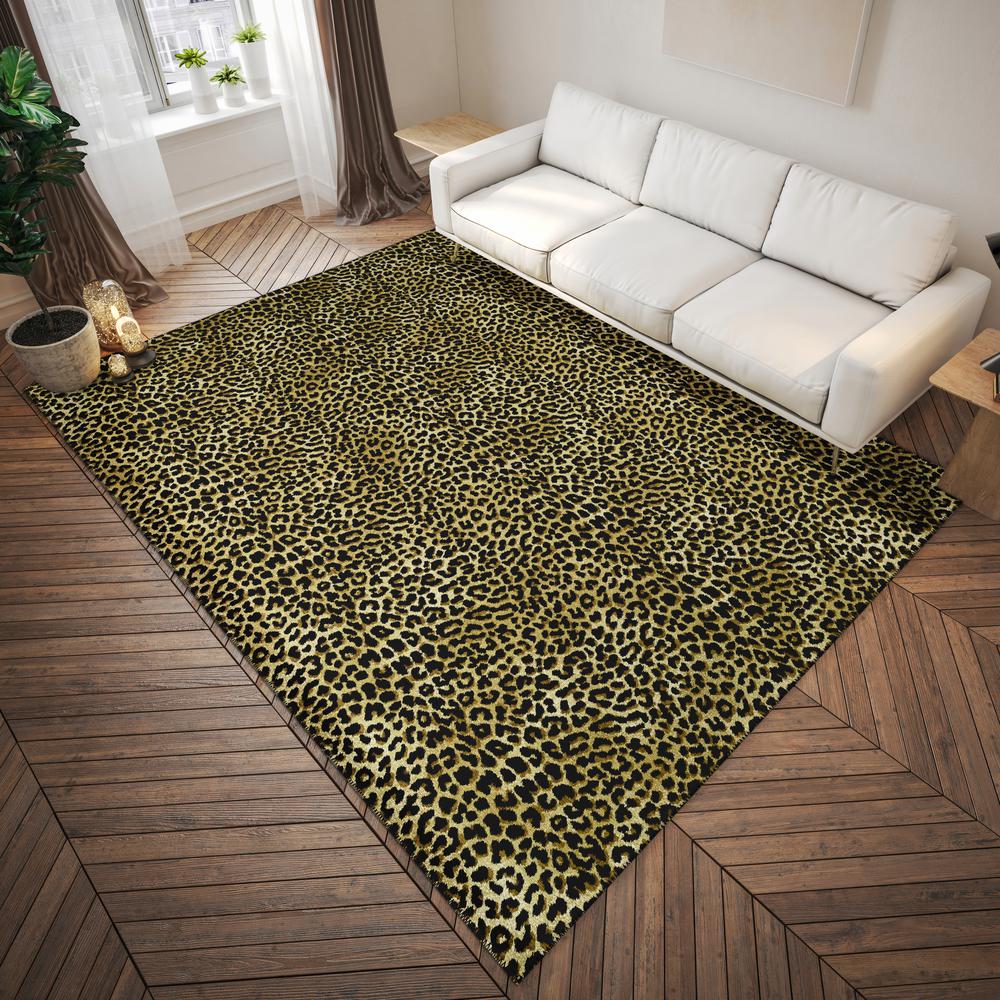 Indoor/Outdoor Mali ML2 Gold Washable 3' x 5' Rug. Picture 2