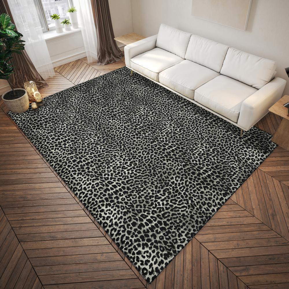 Indoor/Outdoor Mali ML2 Midnight Washable 3' x 5' Rug. Picture 2