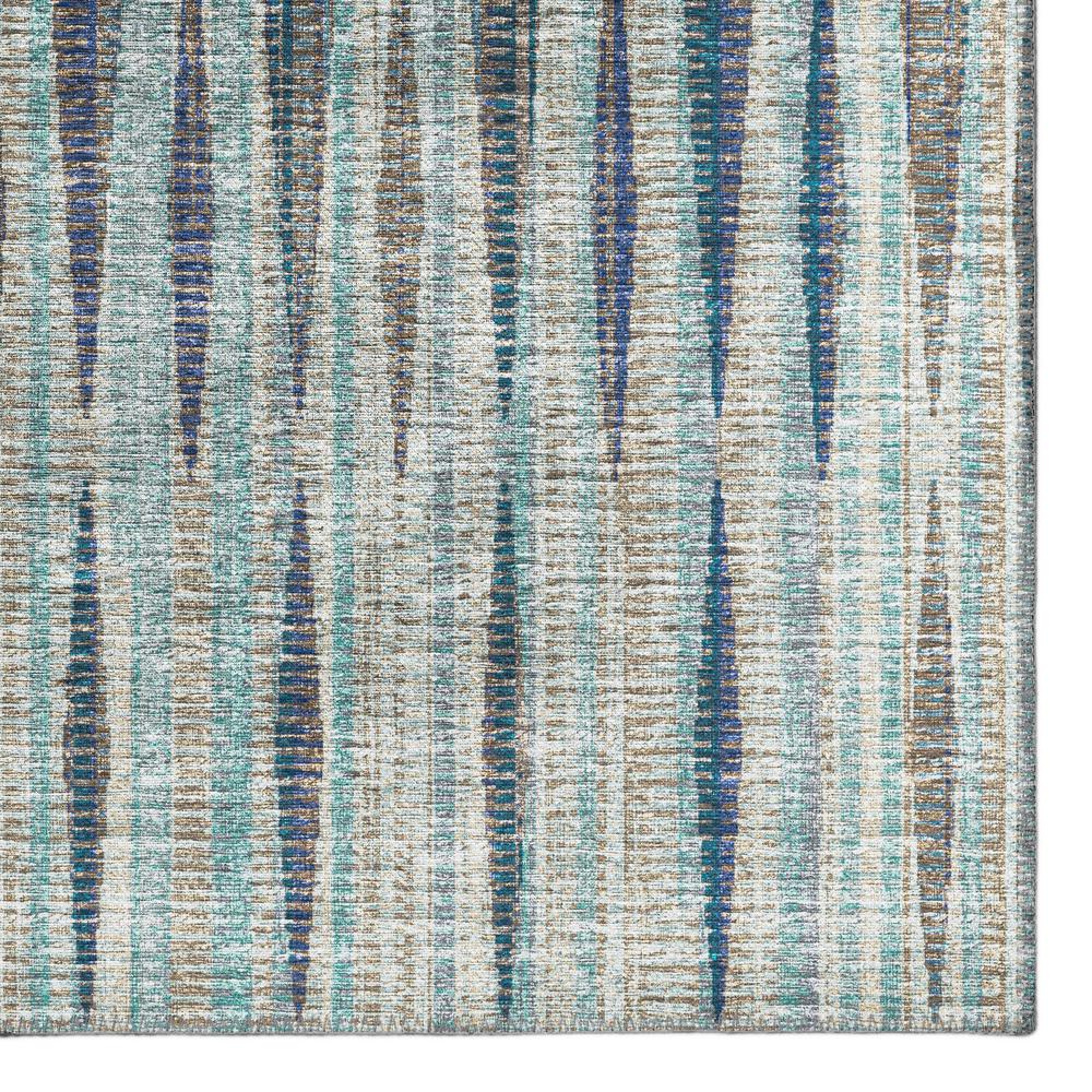 Waverly Ocean Contemporary Striped 2'3" x 7'6" Runner Rug Ocean AWA31. Picture 2