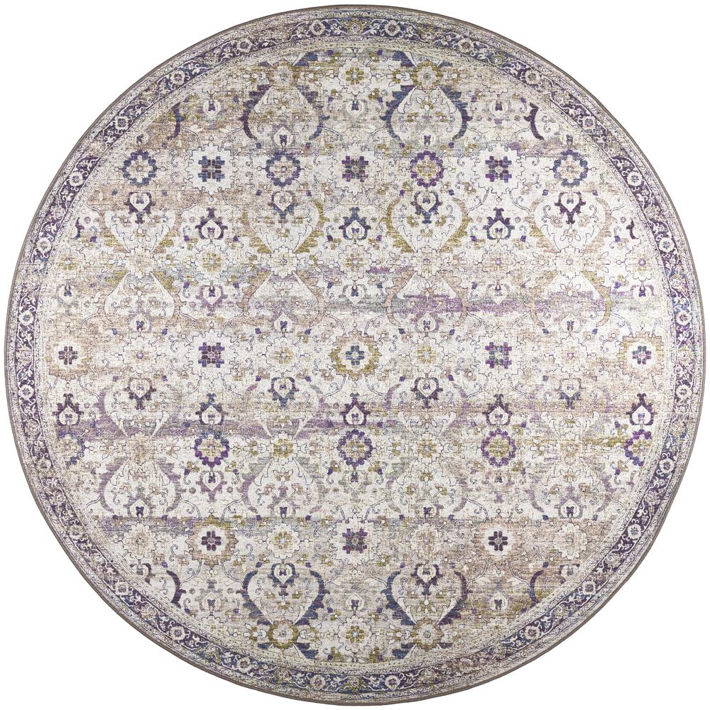 Jericho JC1 Oyster 4' x 4' Round Rug. Picture 1