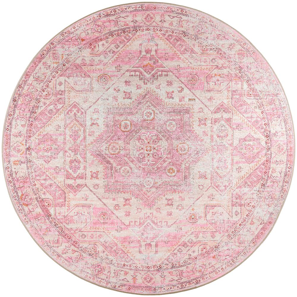 Jericho JC5 Rose 4' x 4' Round Rug. Picture 1