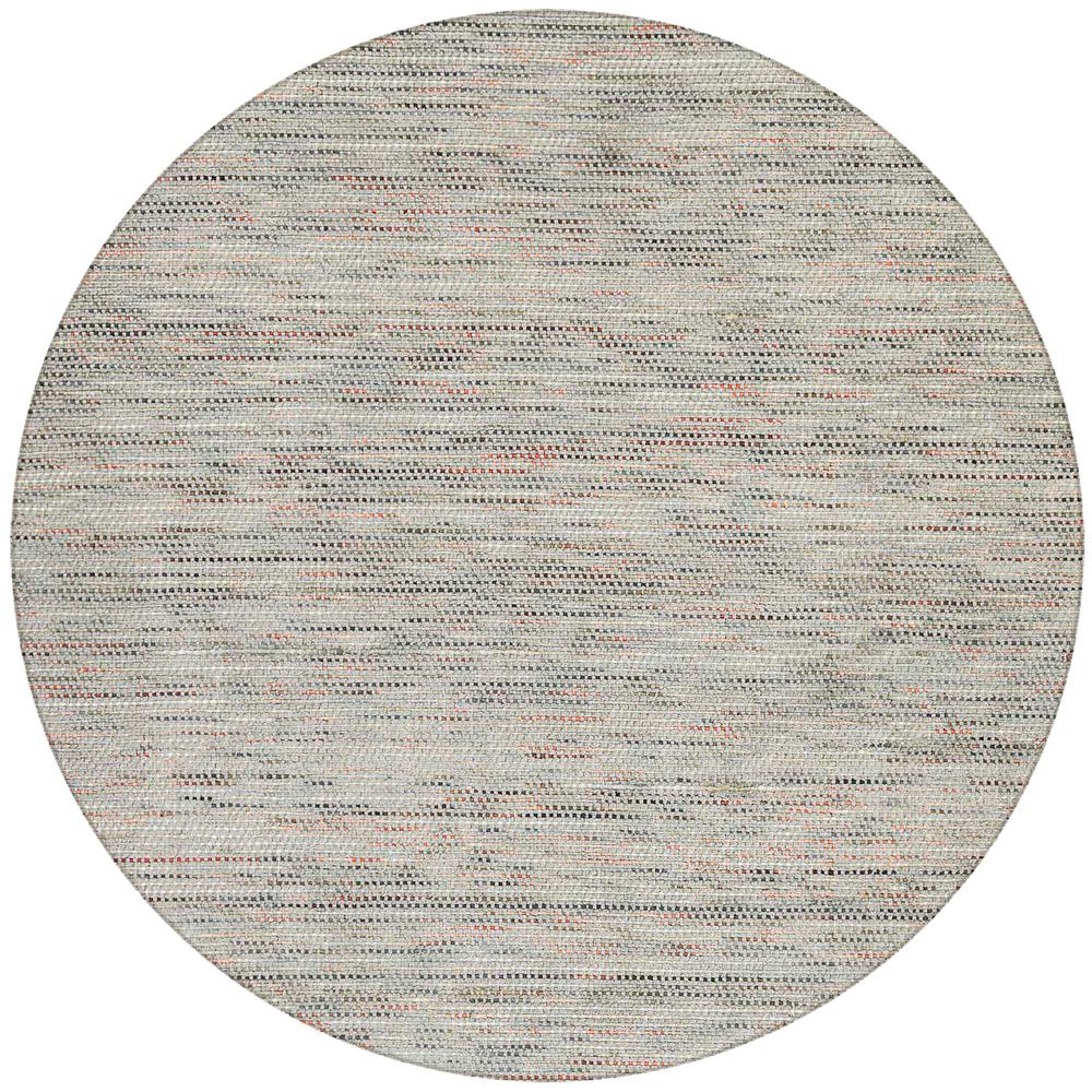 Zion ZN1 Silver 12' x 12' Round Rug. Picture 1