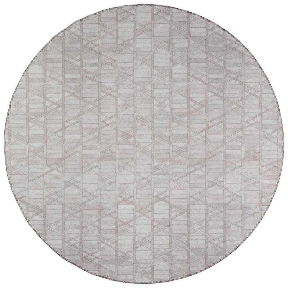 Indoor/Outdoor Stetson SS4 Linen Washable 4' x 4' Round Rug. Picture 1