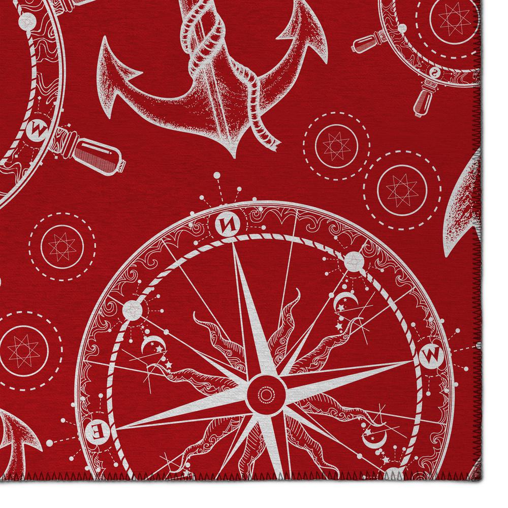 Indoor/Outdoor Harpswell AHP39 Ruby Washable 1'8" x 2'6" Rug. Picture 3