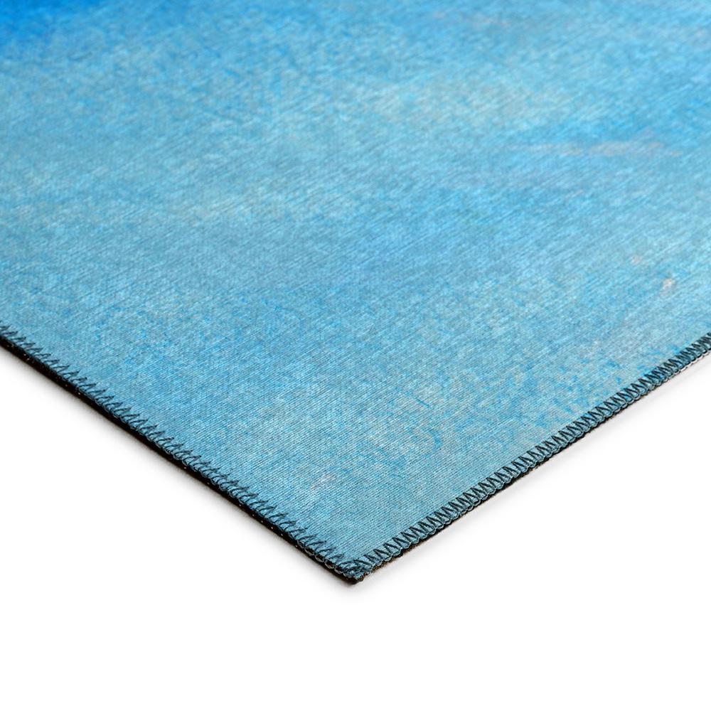 Indoor/Outdoor Harpswell AHP33 Blue Washable 1'8" x 2'6" Rug. Picture 4