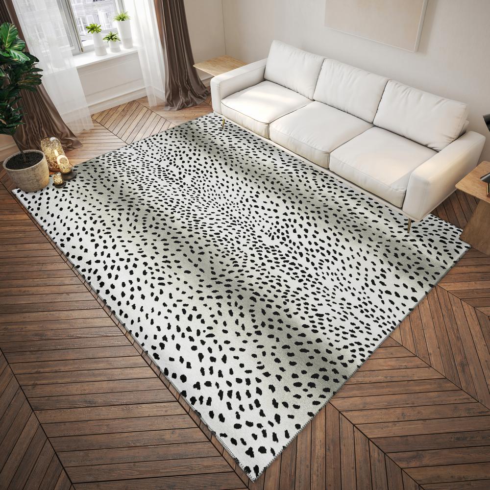 Indoor/Outdoor Mali ML3 Ivory Washable 3' x 5' Rug. Picture 2