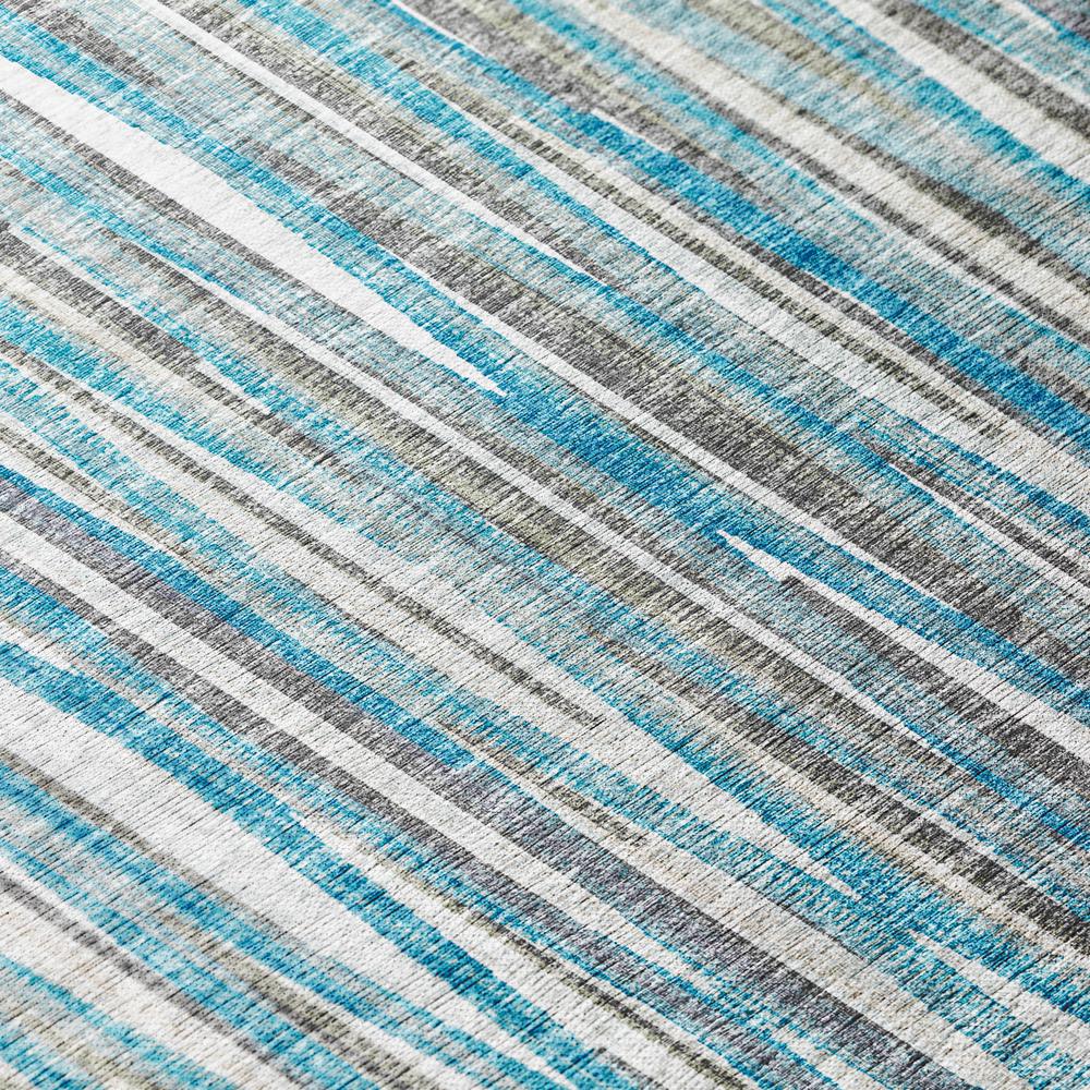 Waverly Blue Contemporary Striped 2'3" x 7'6" Runner Rug Blue AWA31. Picture 5
