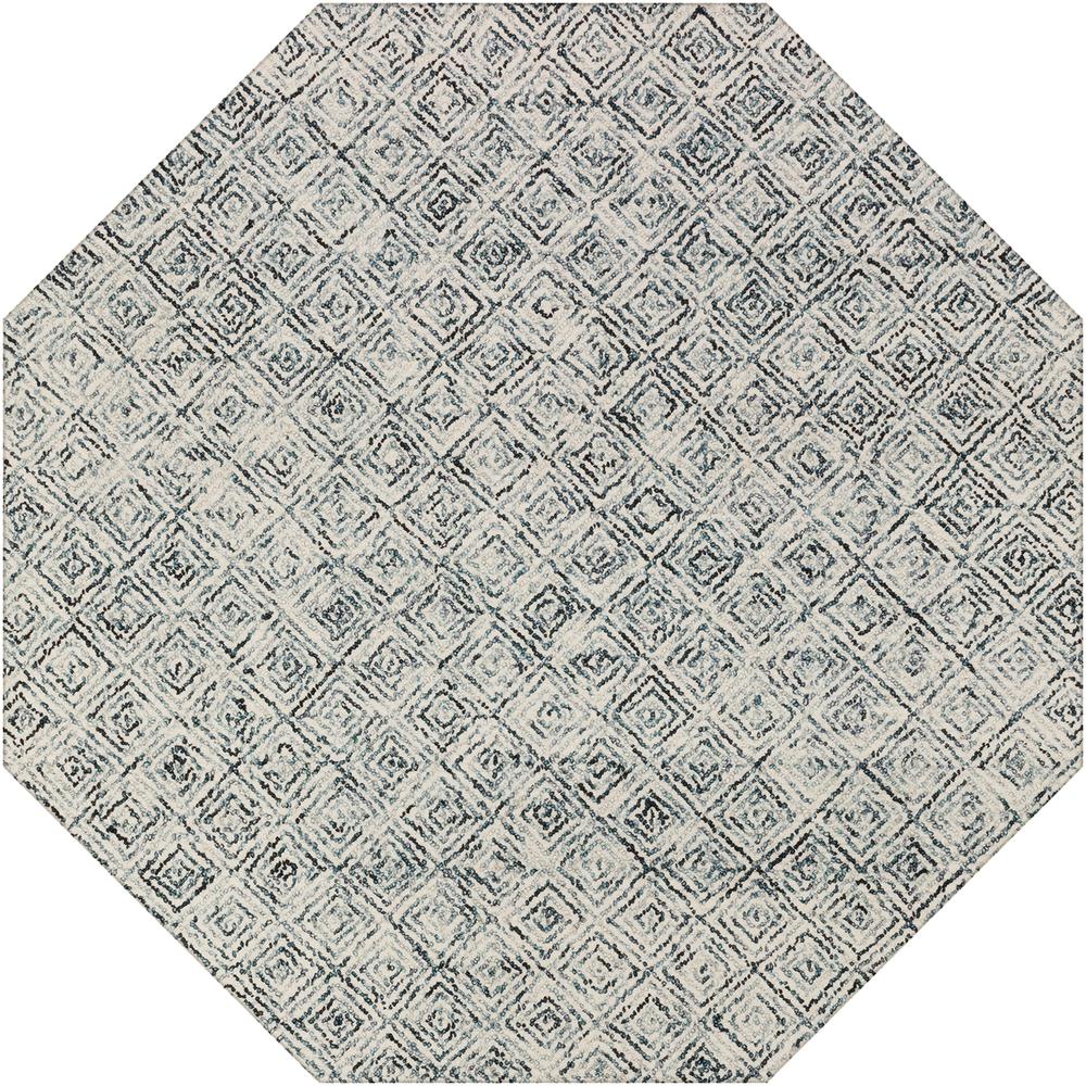 Zoe ZZ1 Charcoal 12' x 12' Octagon Rug. Picture 1