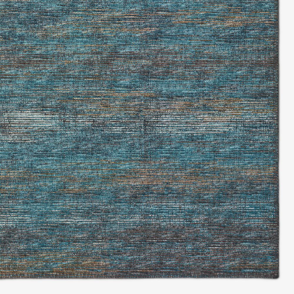 Marston Blue Transitional Striped 2'3" x 7'6" Runner Rug Blue AMA31. Picture 2
