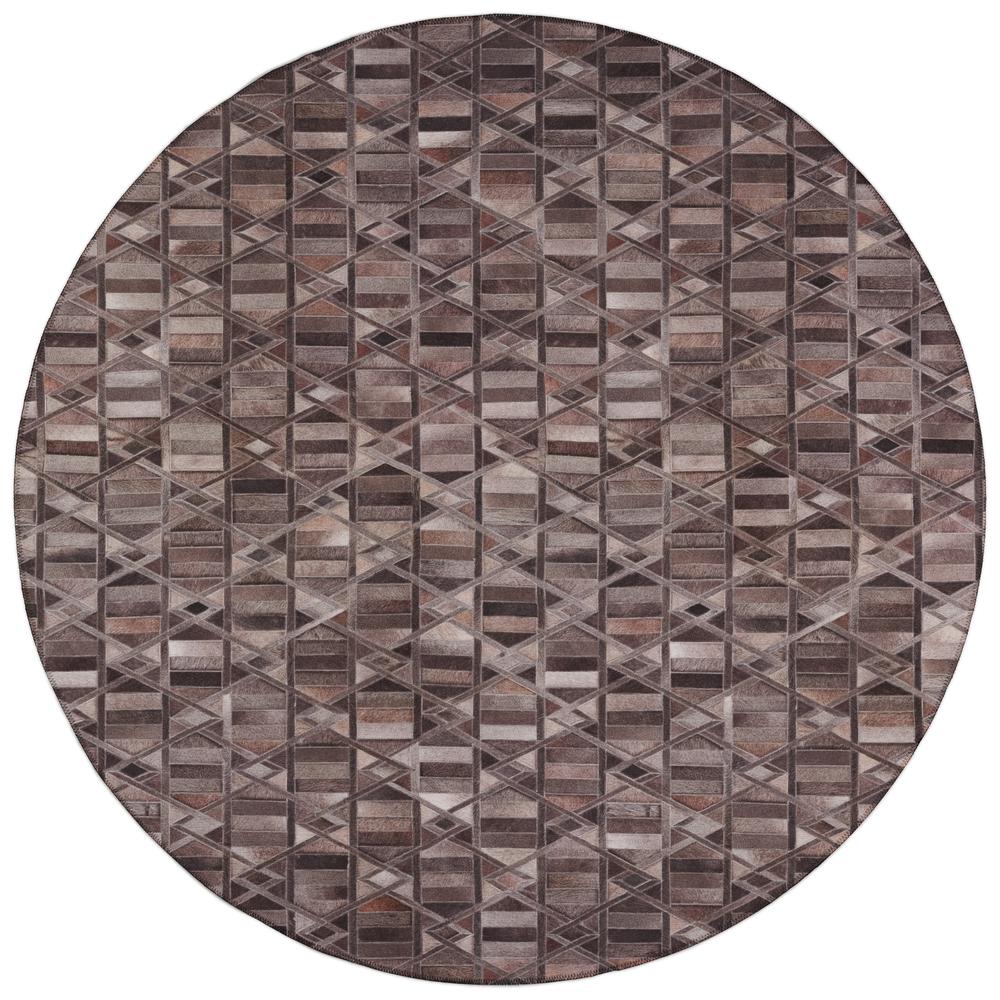 Indoor/Outdoor Stetson SS4 Flannel Washable 4' x 4' Round Rug. Picture 1
