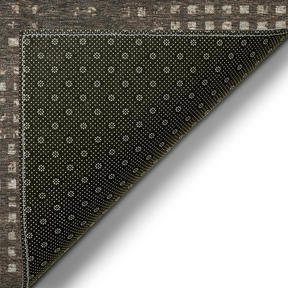 Eleanor Brown Contemporary Geometric 2'3" x 7'6" Runner Rug Brown AER31. Picture 4