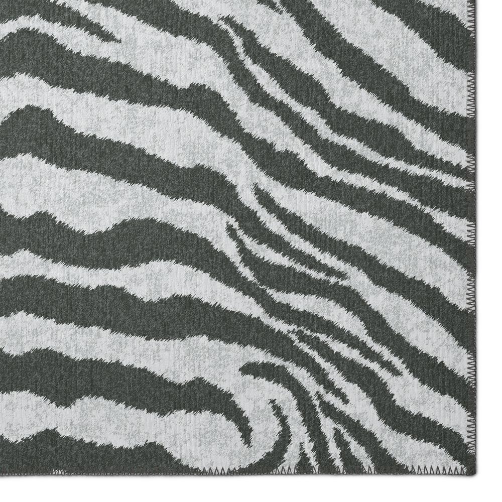 Safari Grey Animal Animal Print 2'3" x 7'6" Runner Rug Grey ASF31. Picture 2