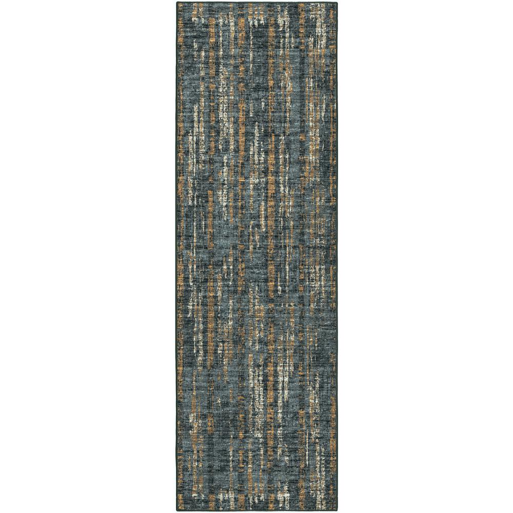 Winslow WL6 Charcoal 2'6" x 10' Runner Rug. Picture 1