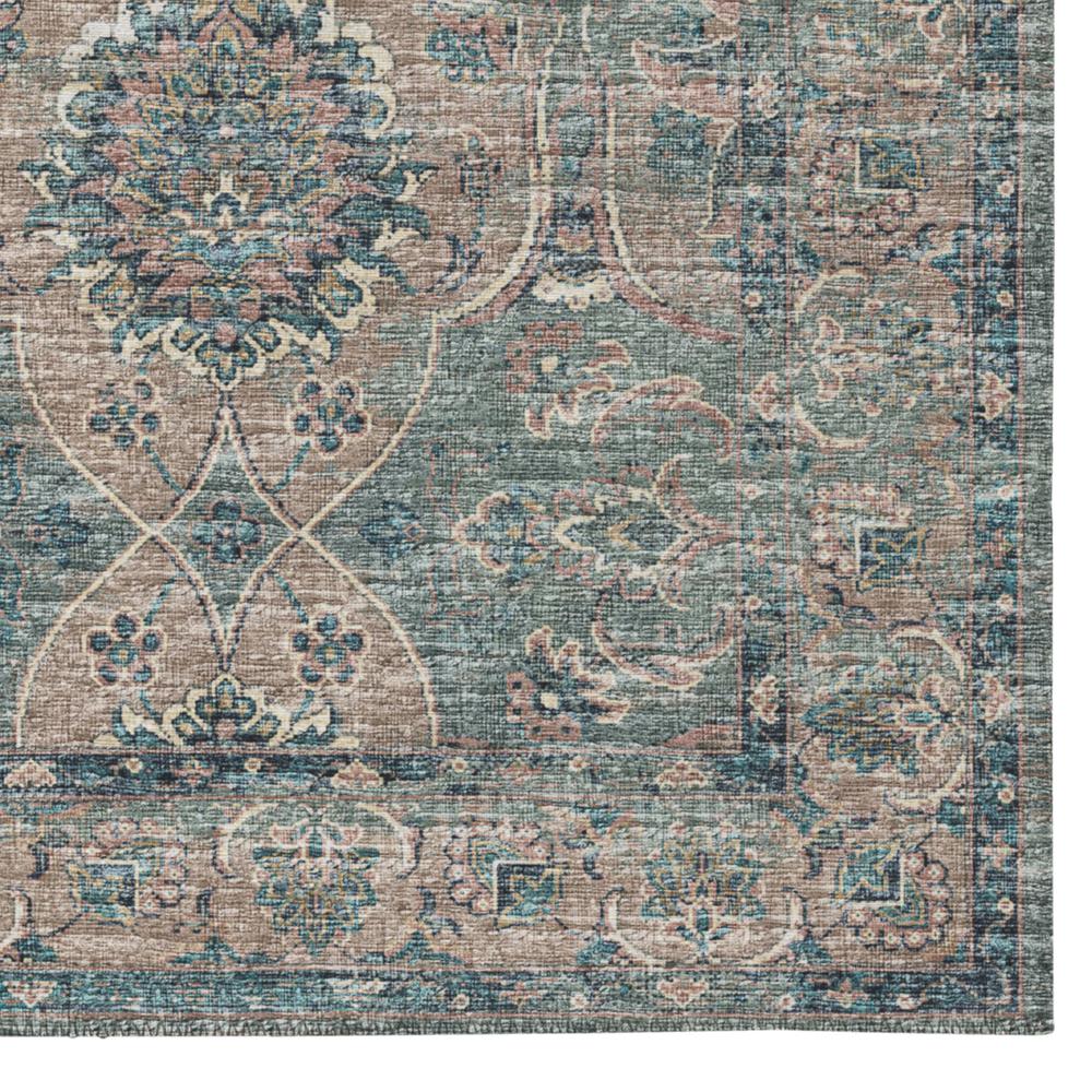 Indoor/Outdoor Marbella MB5 Mineral Blue Washable 2'3" x 7'6" Runner Rug. Picture 3