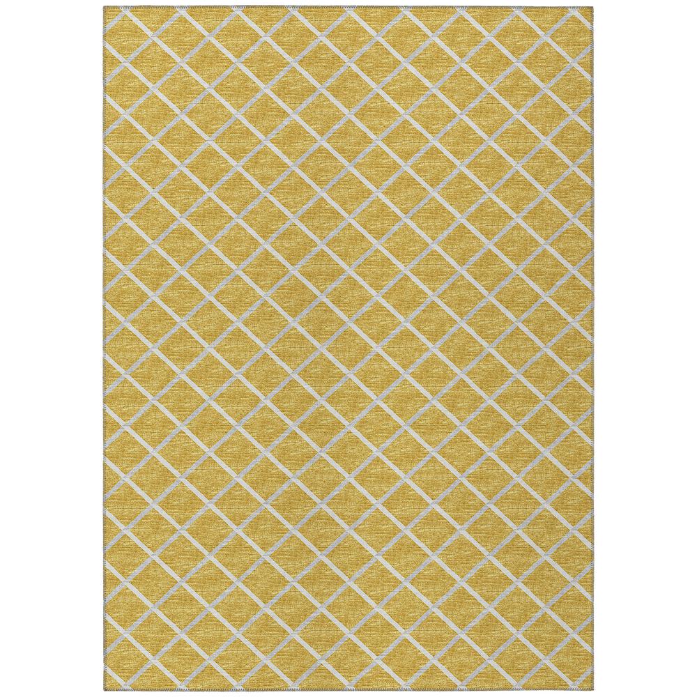 Indoor/Outdoor York YO1 Gold Washable 3' x 5' Rug. Picture 1