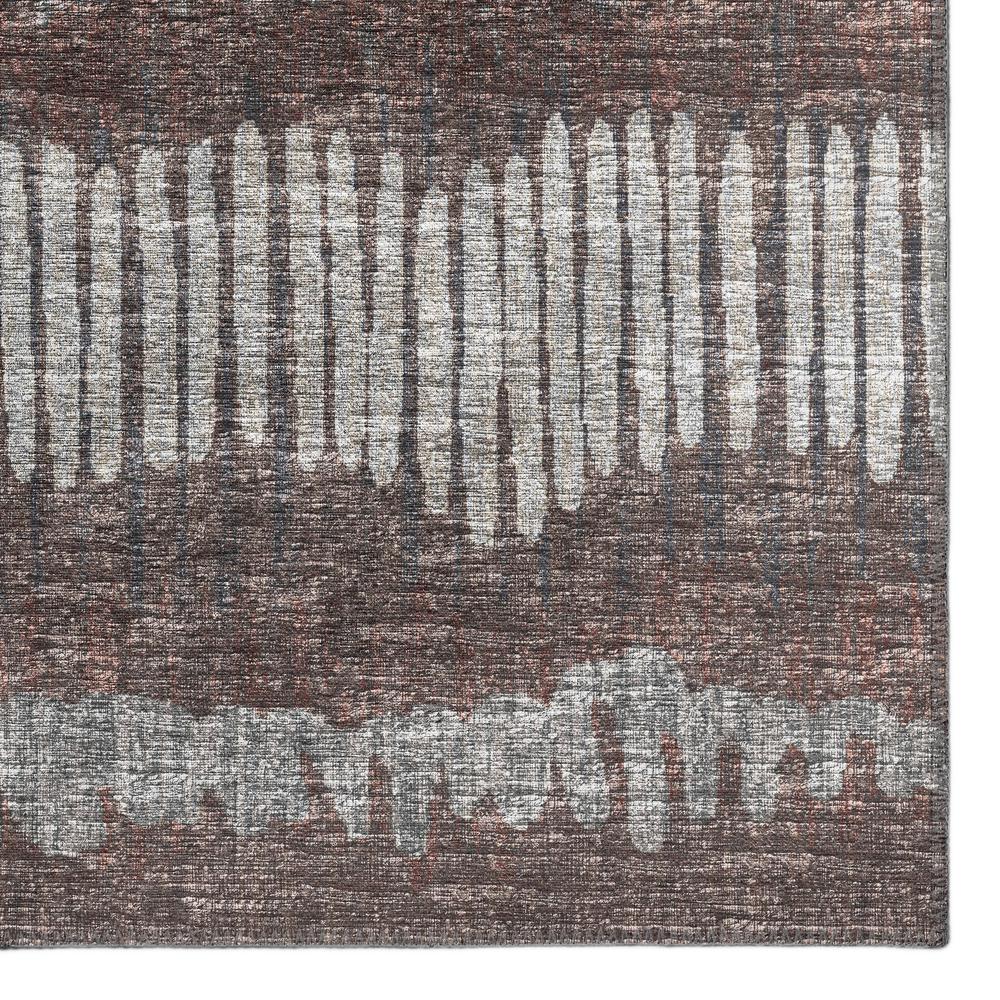 Rylee Brown Transitional Striped 2'3" x 7'6" Runner Rug Brown ARY34. Picture 2