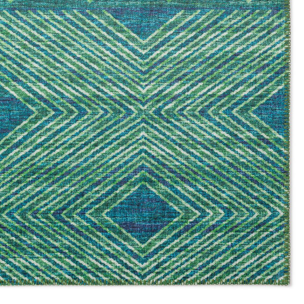 Yuma Green Transitional Southwest 2'3" x 7'6" Runner Rug Green AYU31. Picture 2