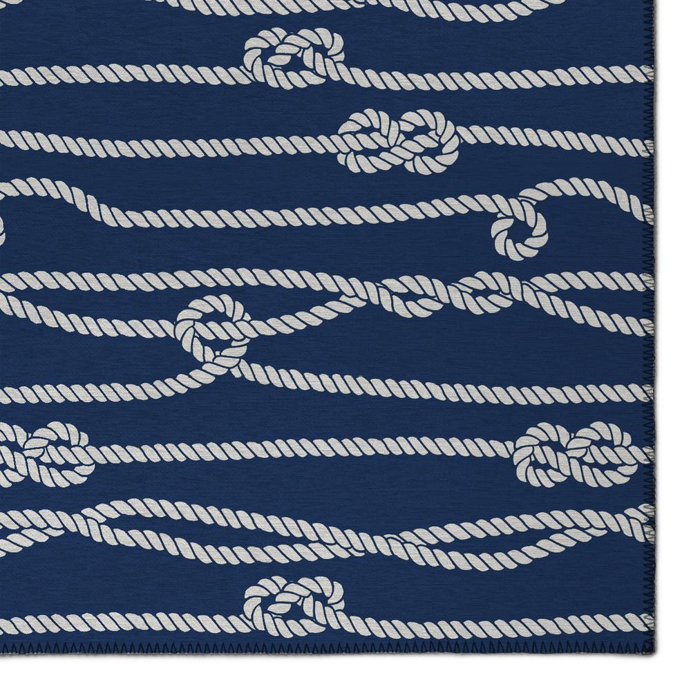 Indoor/Outdoor Harpswell AHP37 Blue Washable 1'8" x 2'6" Rug. Picture 3