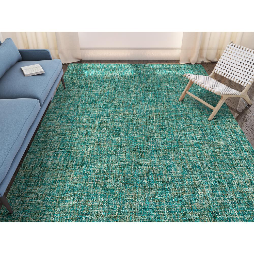 Addison Winslow Active Solid Peacock 9' x 13' Area Rug. The main picture.