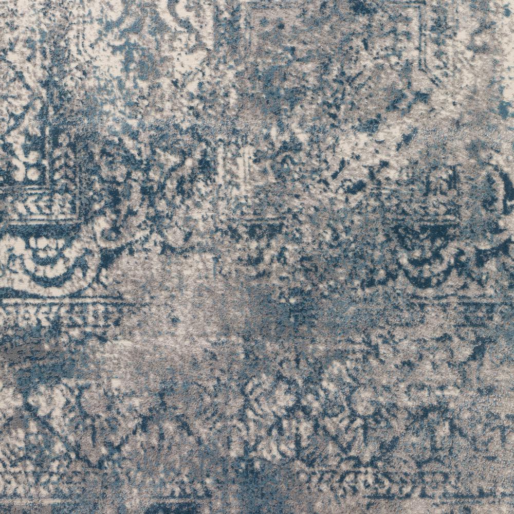 Addison Dayton Transitional Erased Persian Blue 9’4" x 13’2" Area Rug. Picture 2