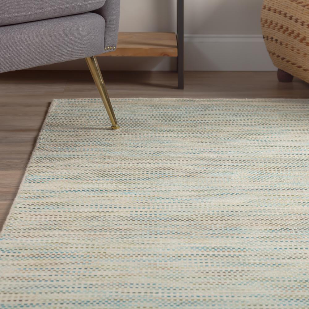 Zion ZN1 Teal 10' x 10' Square Rug. Picture 4