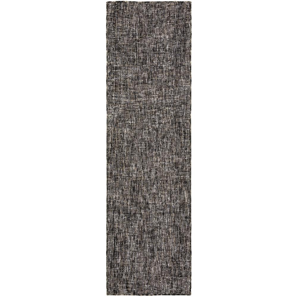 Mateo ME1 Ebony 2'6" x 12' Runner Rug. Picture 1