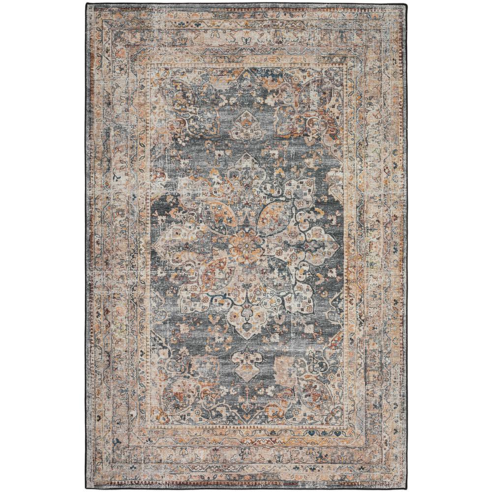 Jericho JC6 Charcoal 5' x 7'6" Rug. Picture 1