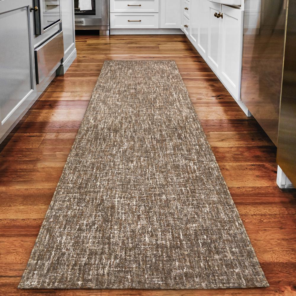 Mateo ME1 Mocha 2'6" x 12' Runner Rug. Picture 2
