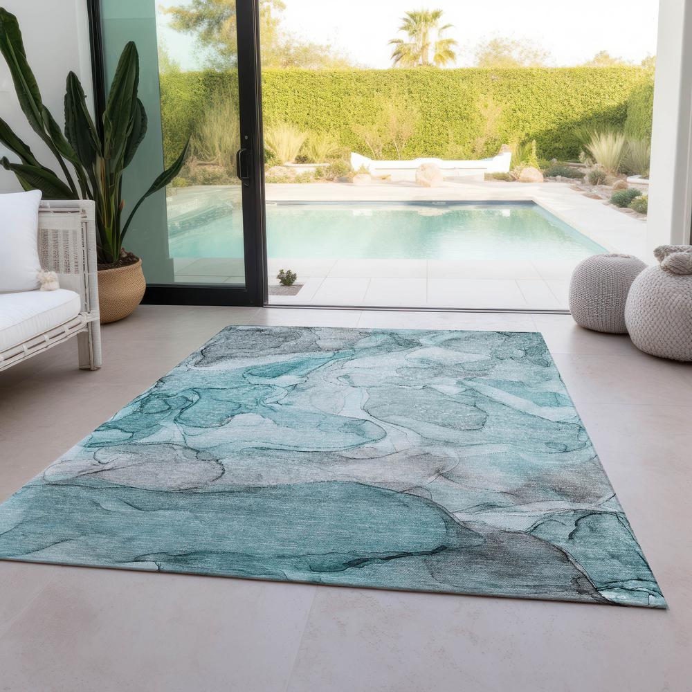 Chantille ACN512 Teal 5' x 7'6" Rug. Picture 7