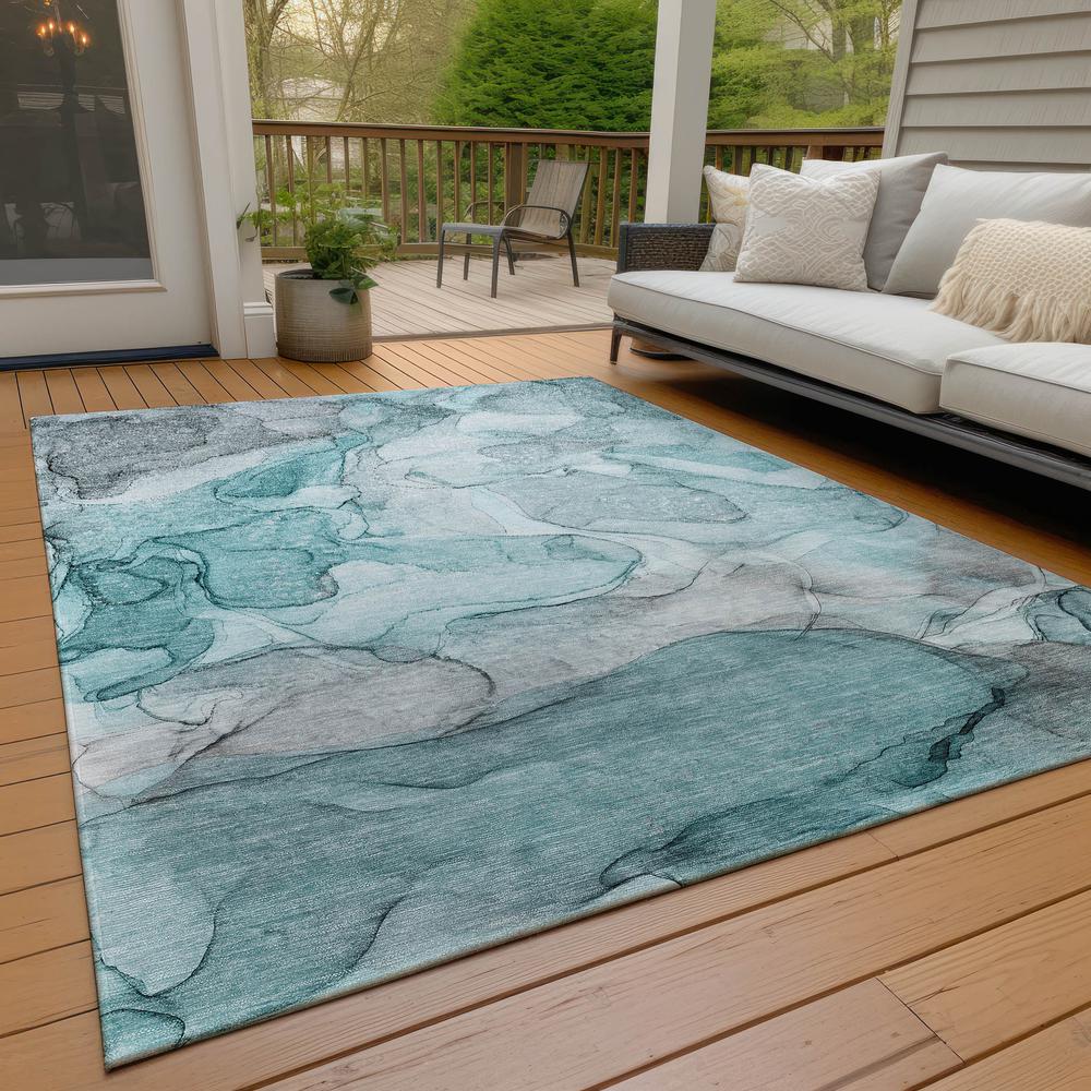 Chantille ACN512 Teal 5' x 7'6" Rug. Picture 9