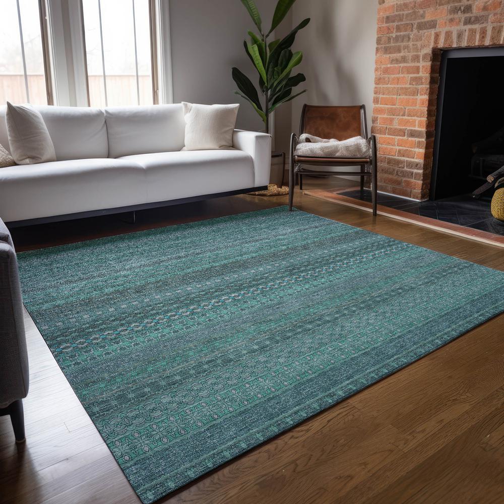 Chantille ACN527 Teal 5' x 7'6" Rug. Picture 7