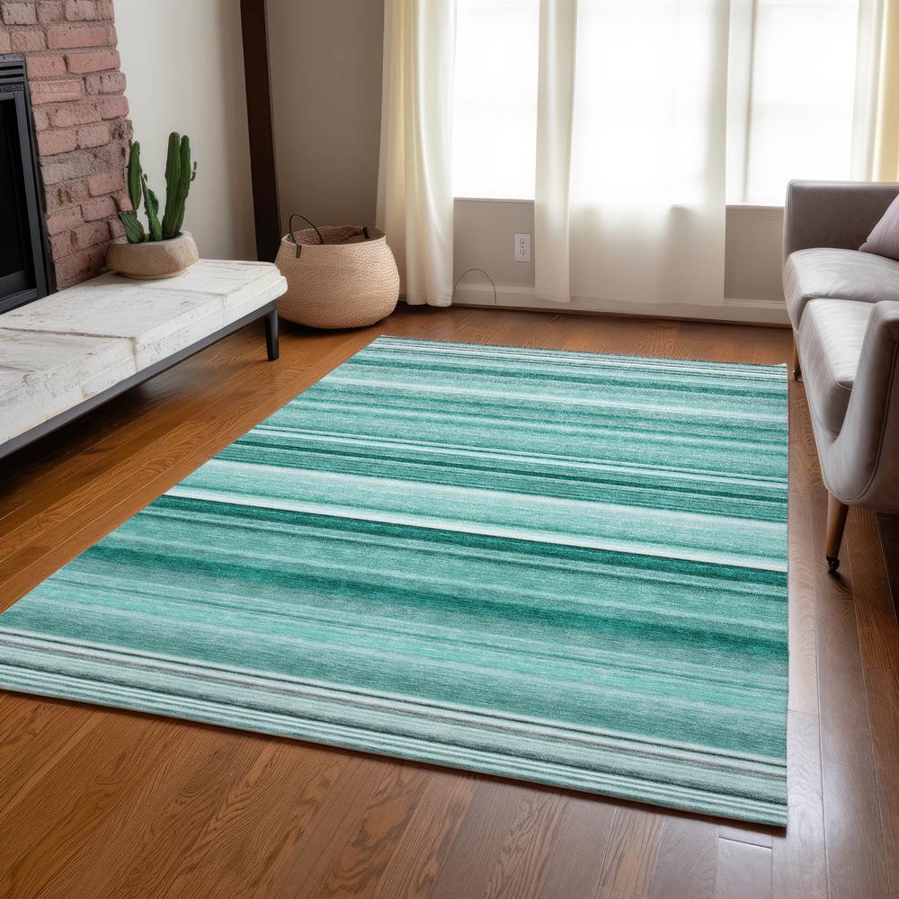 Chantille ACN529 Teal 5' x 7'6" Rug. Picture 7