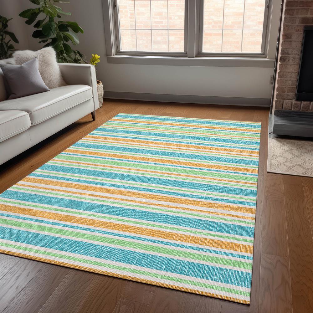 Chantille ACN531 Teal 5' x 7'6" Rug. Picture 6