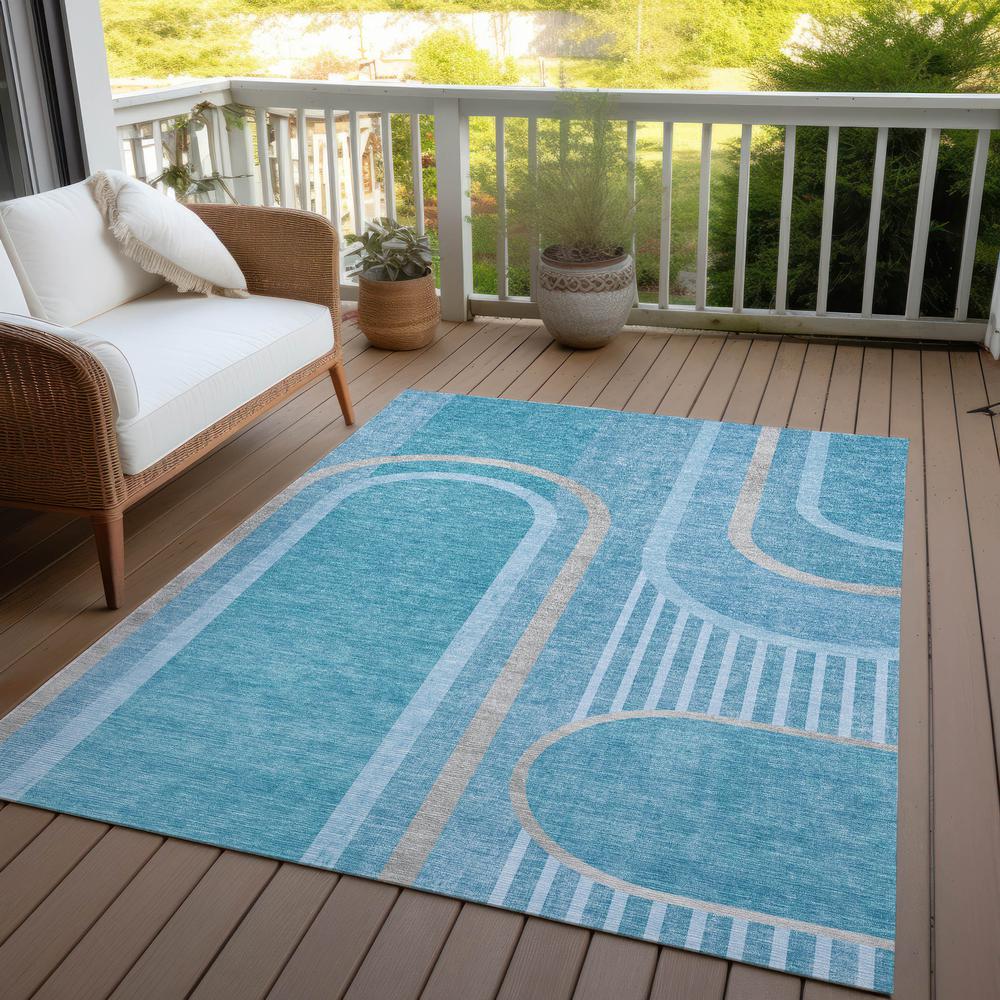 Chantille ACN532 Teal 5' x 7'6" Rug. Picture 8