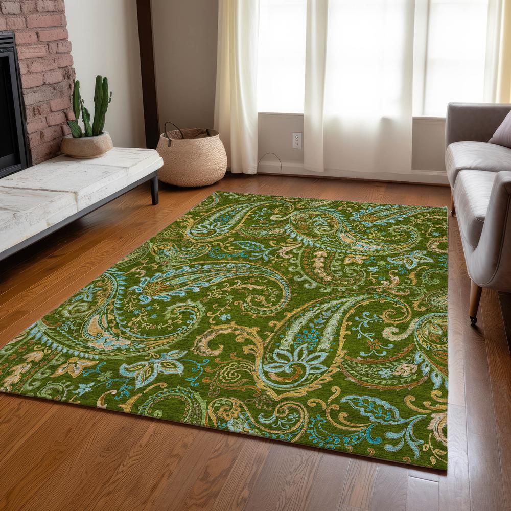 Chantille ACN533 Green 5' x 7'6" Rug. Picture 7