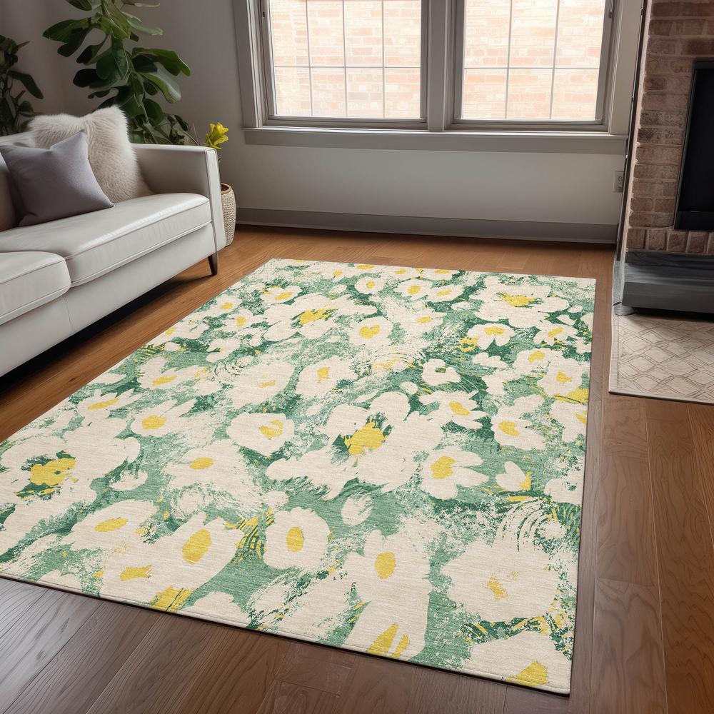 Chantille ACN538 Green 5' x 7'6" Rug. Picture 6
