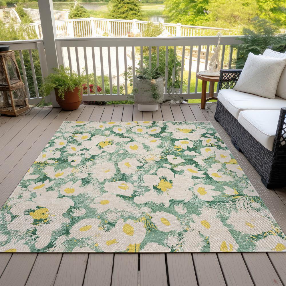 Chantille ACN538 Green 5' x 7'6" Rug. Picture 8