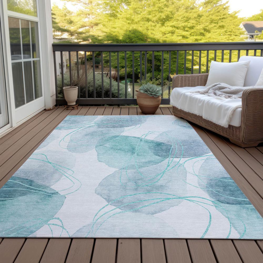 Chantille ACN544 Teal 5' x 7'6" Rug. Picture 9