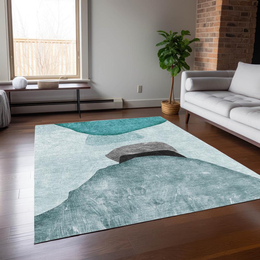 Chantille ACN547 Teal 5' x 7'6" Rug. Picture 6