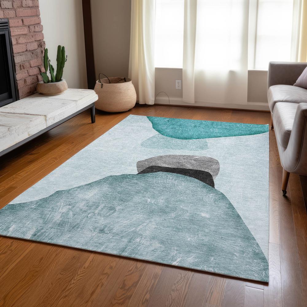 Chantille ACN547 Teal 5' x 7'6" Rug. Picture 7