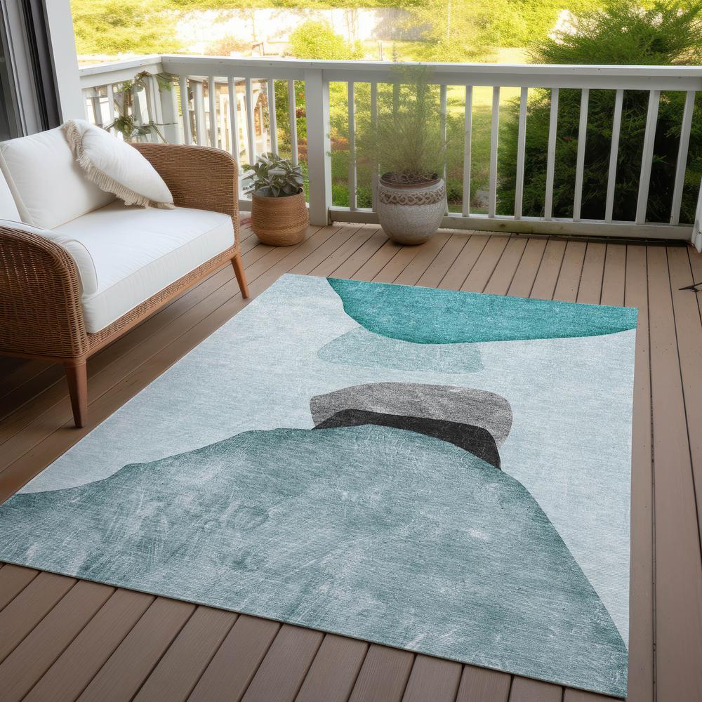 Chantille ACN547 Teal 5' x 7'6" Rug. Picture 8