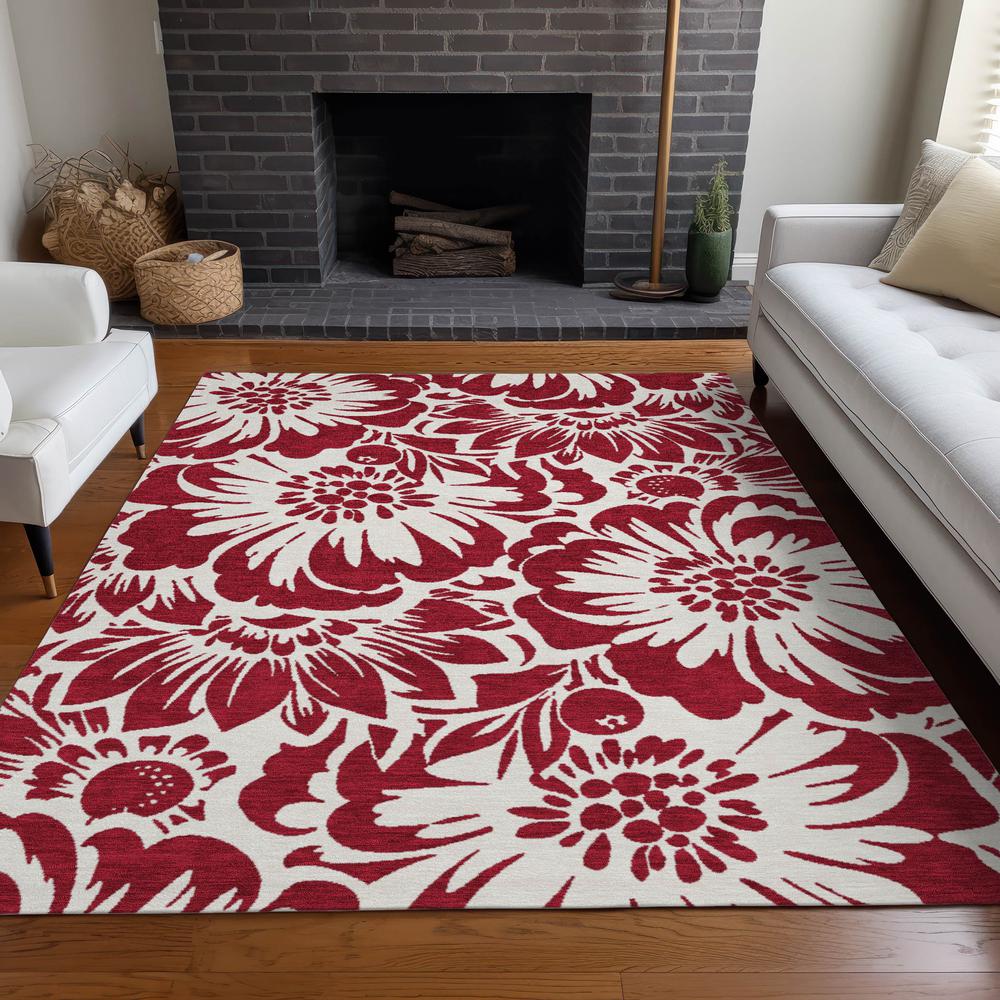 Chantille ACN551 Red 5' x 7'6" Rug. Picture 6