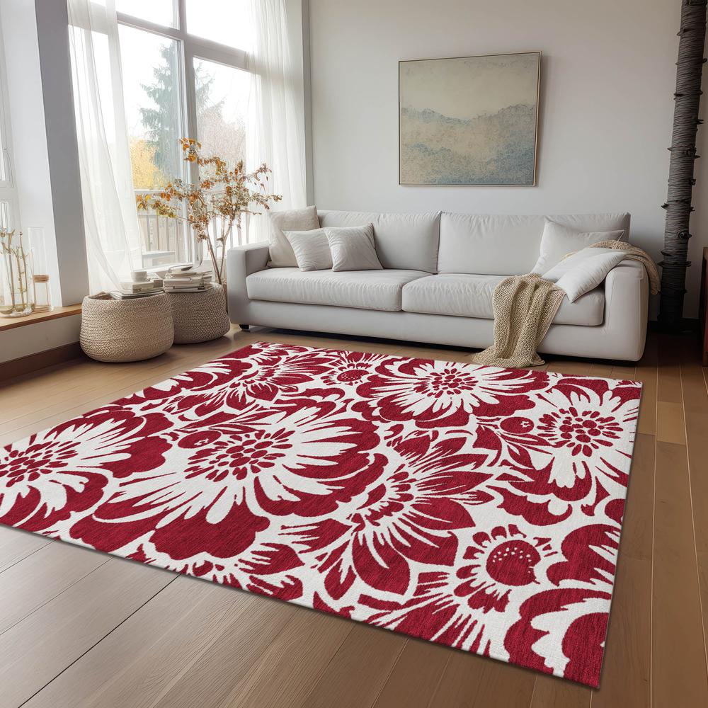 Chantille ACN551 Red 5' x 7'6" Rug. Picture 7