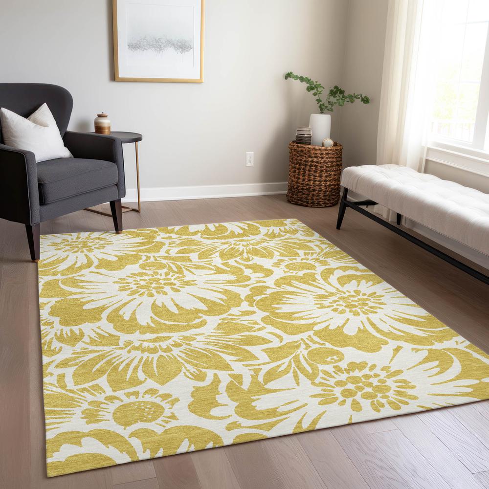 Chantille ACN551 Gold 5' x 7'6" Rug. Picture 7